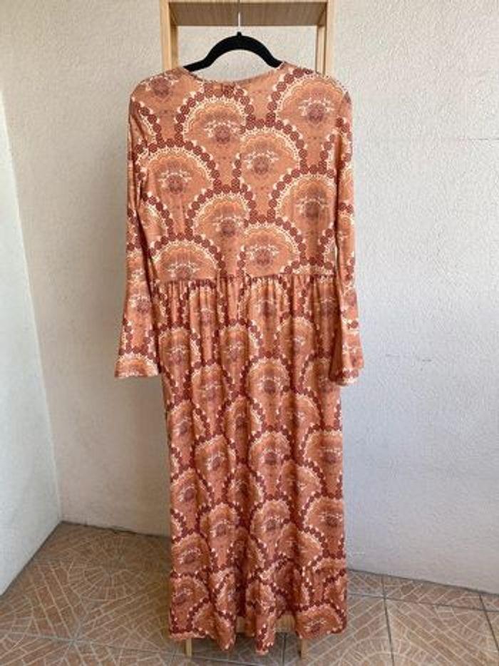 Robe longue Sheilay tons orangers Taille L - photo numéro 9