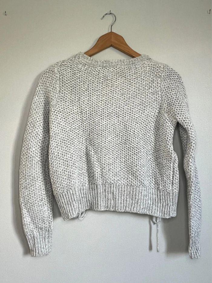 Pull en maille gris clair Jennyfer - photo numéro 4