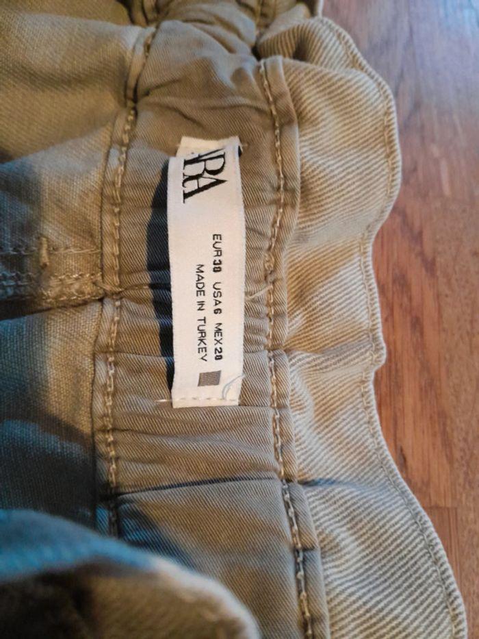 Pantalon large zara couleur olive - photo numéro 9