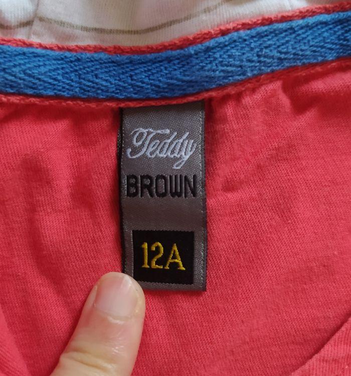 Tee shirt manches longues Teddy Brown taille 12 ans. - photo numéro 3