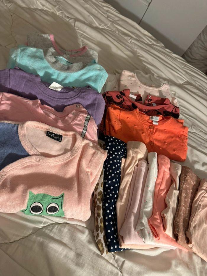 Lots 22 pièces de vêtements bébé fille 9 à 12 mois - photo numéro 2