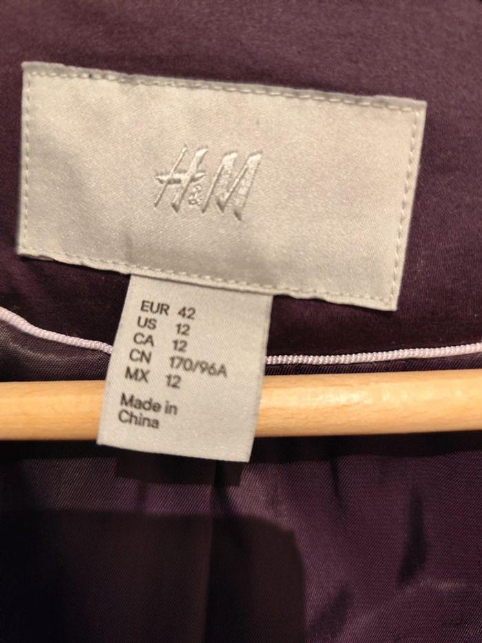 Veste H&M aubergine 42 - photo numéro 3