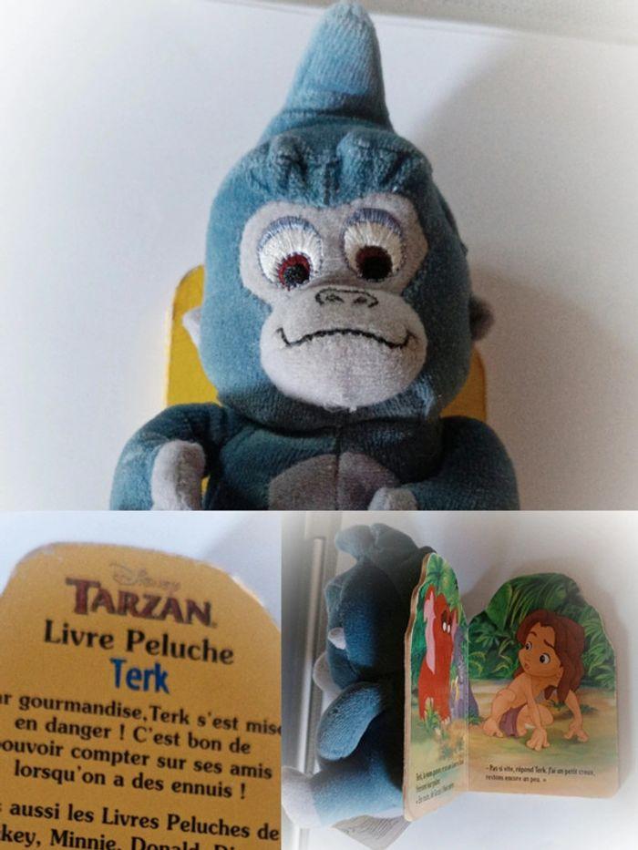 Disney livre Book plush Teddy peluche singe monkey tarzan terk small petit figurine gorille hachette - photo numéro 1