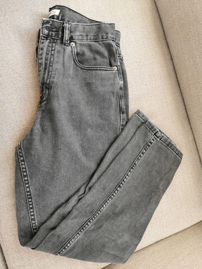 Jeans Jean's Mom taille haute Pull&bear taille S 36 gris - photo numéro 1