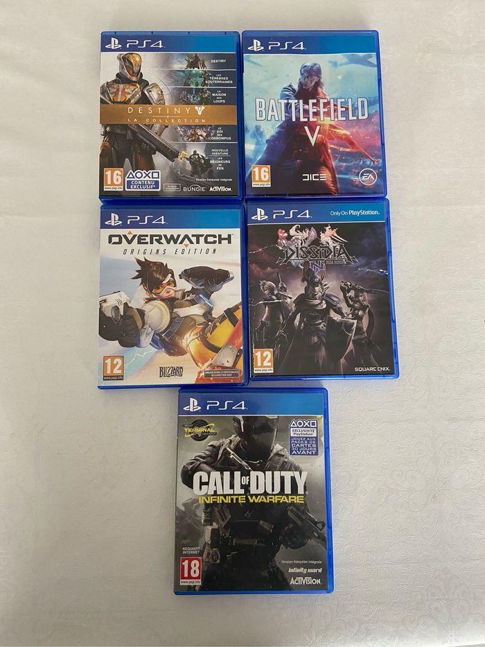 Lot de 5 jeux PS4 Call of duty, overwatch, battlefield V, destiny Dissidia - photo numéro 1