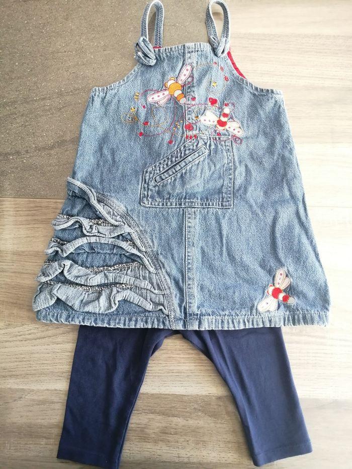 Robe en jean et legging