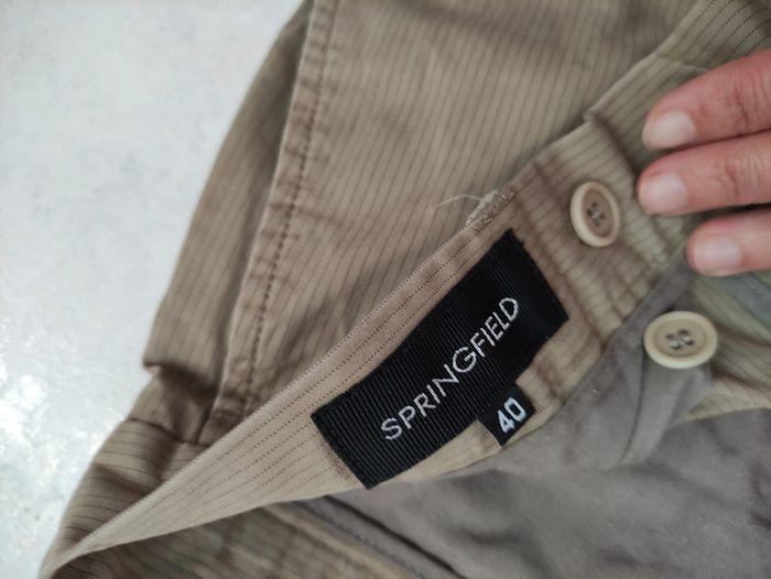 Pantalon chino beige rayures Springfield taille 40 - photo numéro 7