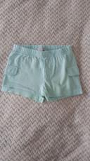 Short coton turquoise Petit Kimbaloo 9 mois