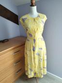 Robe jaune et violette neuve Vintage