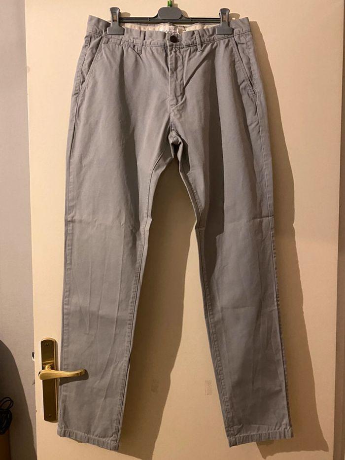 Pantalon toile gris homme - photo numéro 1