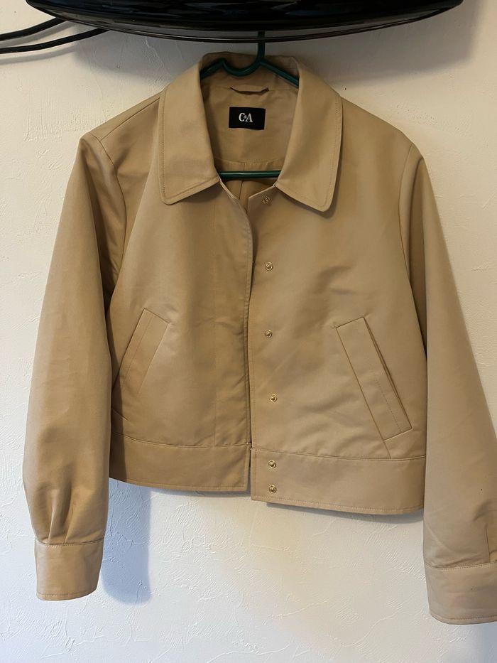 Veste blouson Camel beige, taille 44 CA - photo numéro 1