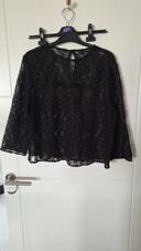 Blouse en dentelle noire