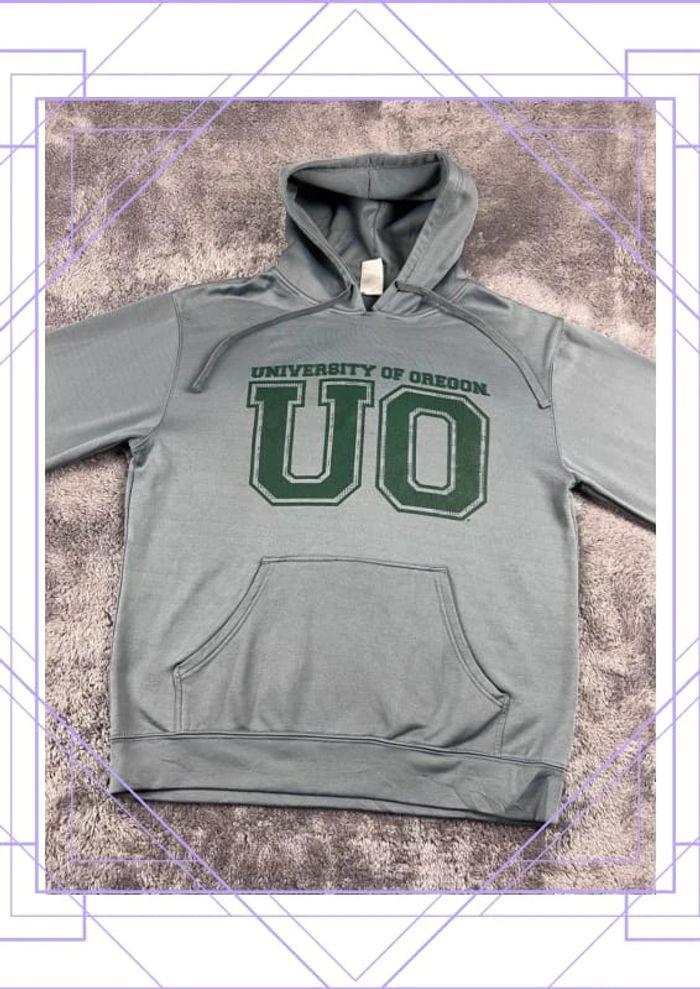 👕 Sweat à capuche Veste University Rare Vintage y2k 90s 2000s Oregon Gris Taille M 👕 - photo numéro 6