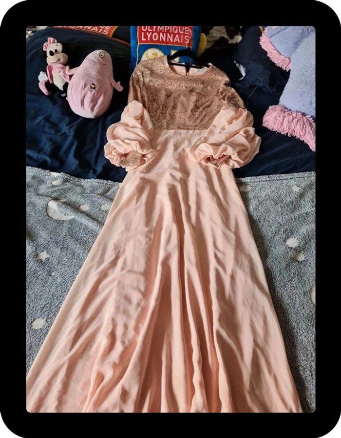 Robe de soirée rose saumon taille 42 Tavin - photo numéro 1