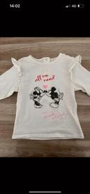 Tee shirt disney minnie blanc