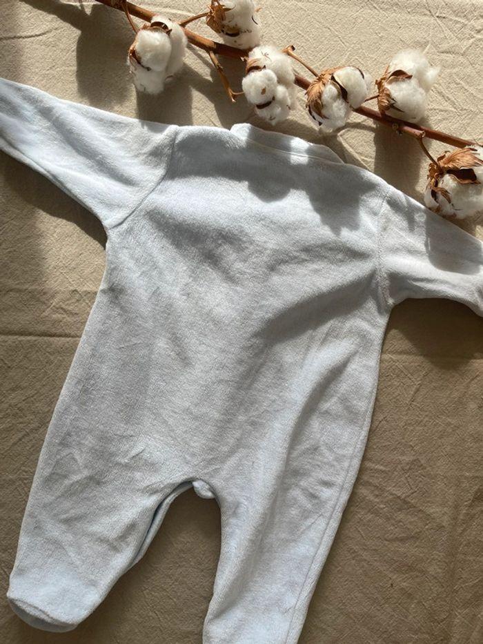 Pyjama bleu ciel bébé 1 mois 56cm - photo numéro 4