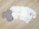 lot de 4 body manches longues, pression avant naissance à 1 mois (50cm)