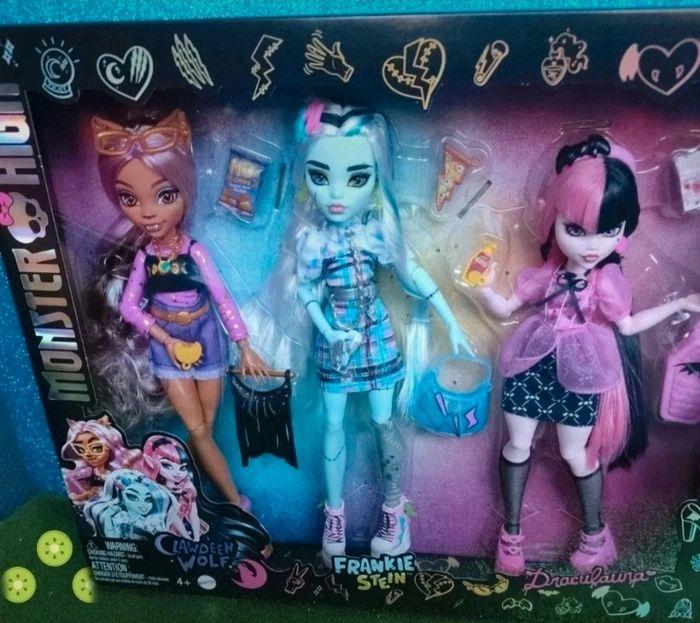 Pack 3 muñecos Monster high