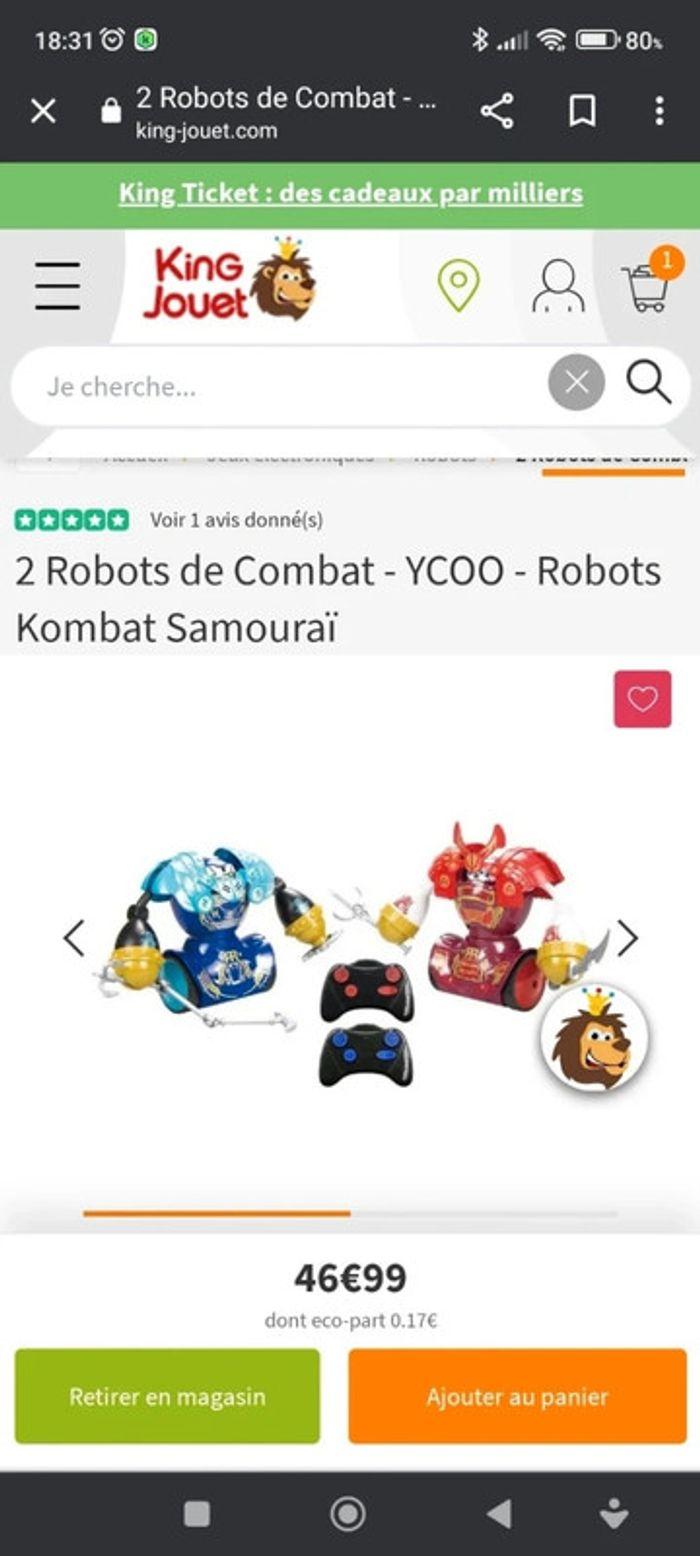 Robot samouraï combat neuf - photo numéro 4