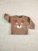 Pull marron petit chien T6M Kiabi