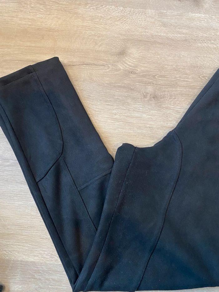 Pantalon legging effet daim noir taille XL / 42 - photo numéro 5