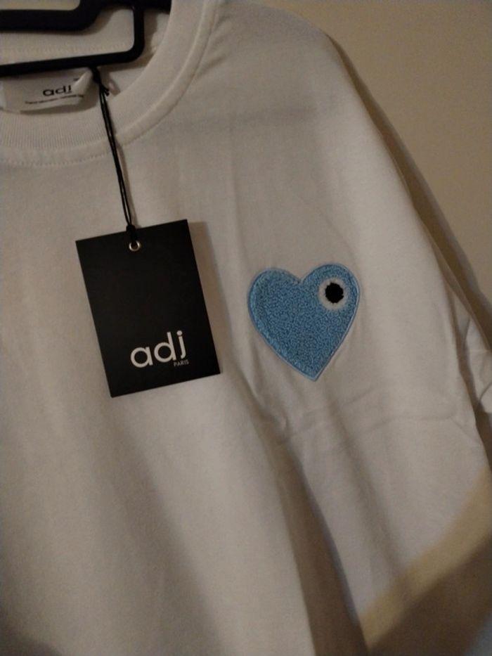 T-shirt adj cœur bleu S - photo numéro 2