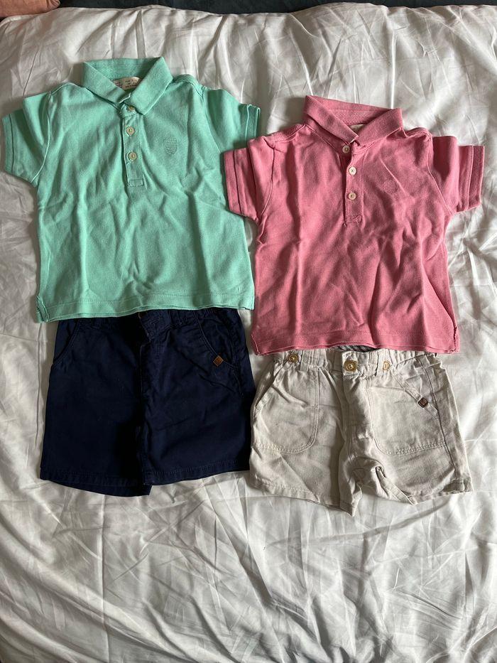 Lot polos & shorts Zara taille 9/12 mois - photo numéro 1