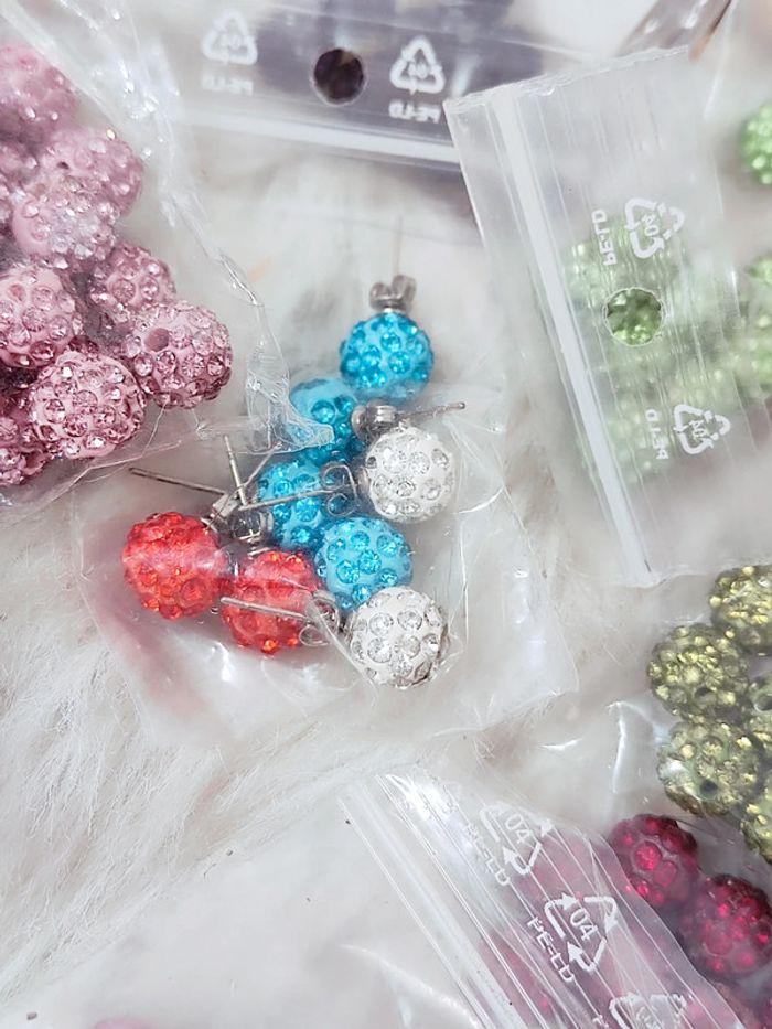 Lot de 350g de perles shamballa pour porte clés - photo numéro 9