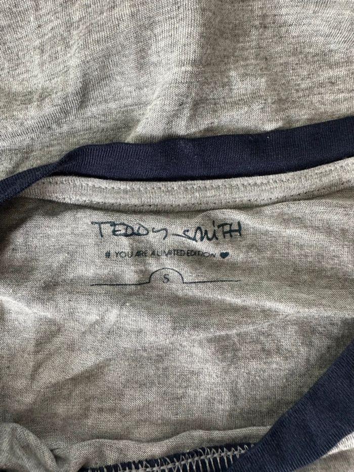 T-shirt gris et bleu marine Teddy Smith T36 S - photo numéro 6