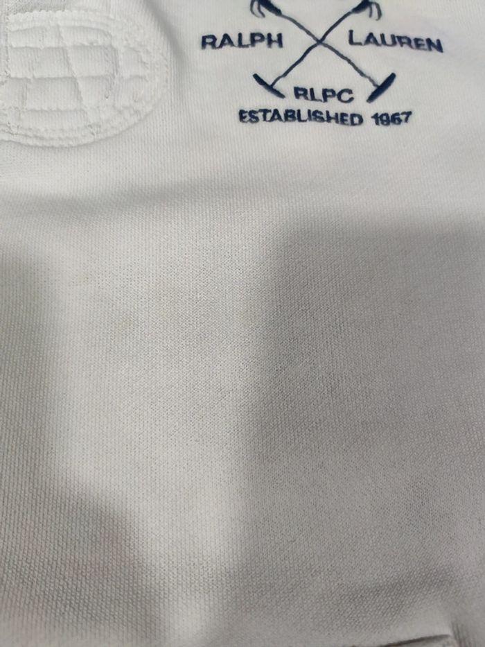 Sweat à Capuche Ralph Lauren Blanc Logo Brodé Bleu Marine Taille M Homme - photo numéro 13