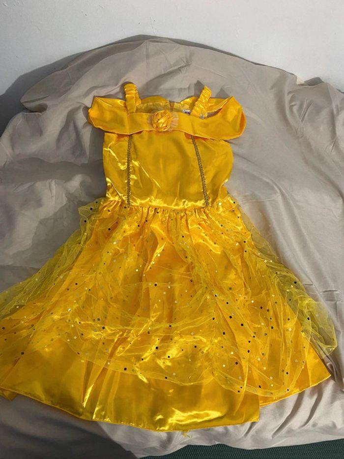 Robe de princesse  jaune et dorée avec accessoires 130 cm - photo numéro 8