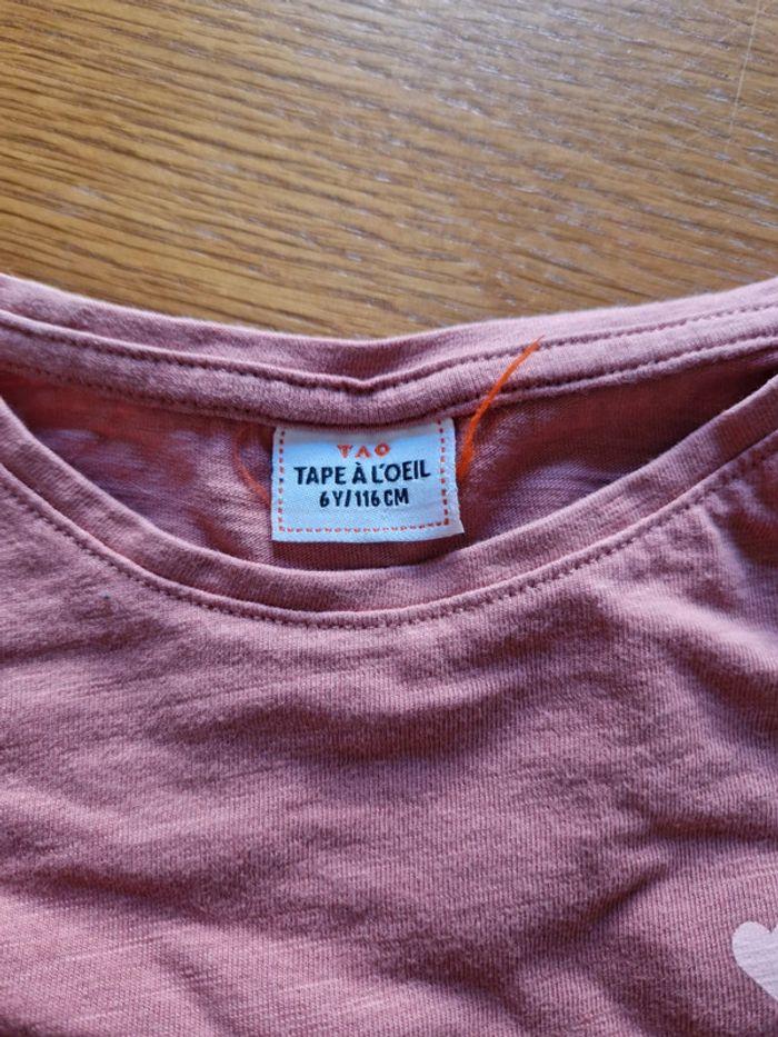 T-shirt manches longues rose tape à l'œil 6 ans - photo numéro 3