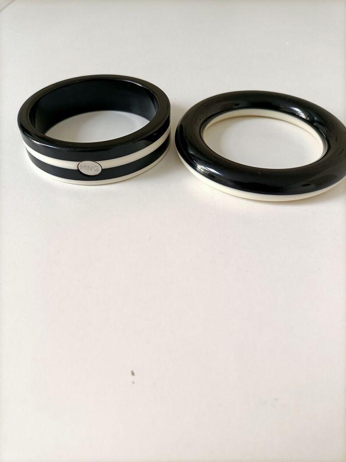 Lot de 2 bracelets Mango noir et blanc - photo numéro 1