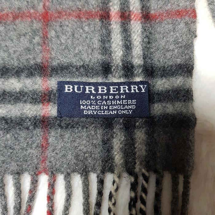 Écharpe Burberry Cachemire Gris Foncé - photo numéro 2