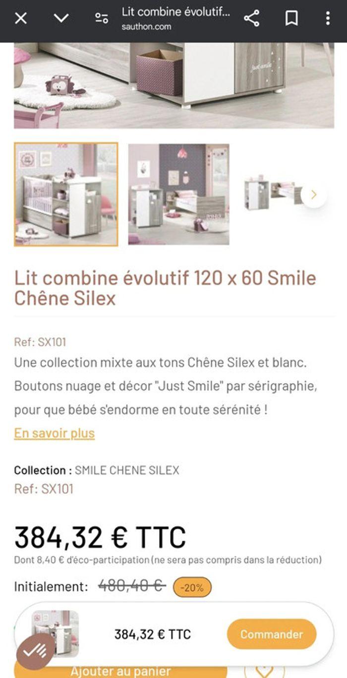 Lit bébé combiné évolutif Smile de Sauthon - photo numéro 14