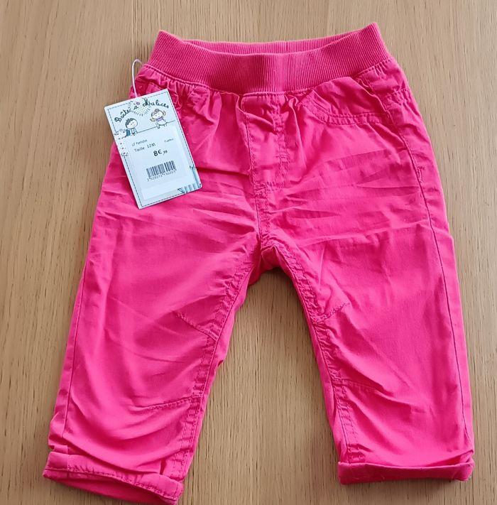 NEUF : Pantalon Boîte à Malices 12 mois 74 cm fushia fille - photo numéro 2