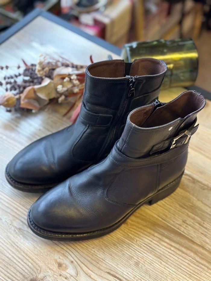 Bottines Nero Giardini en cuir noir modèle Savage, taille 37 - photo numéro 4