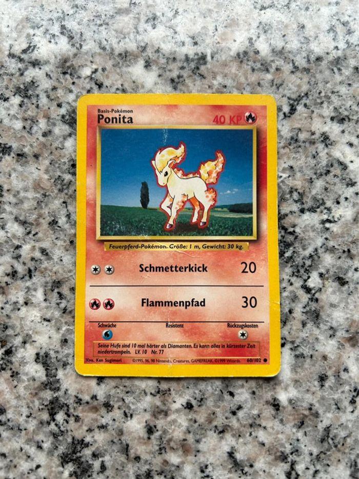 Carte Pokémon allemande Ponita, 60/102, 1995,96,98 - photo numéro 1