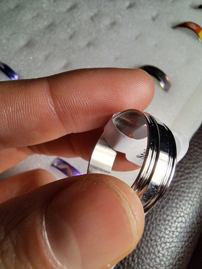 Bague acier inoxydable argentée - photo numéro 2