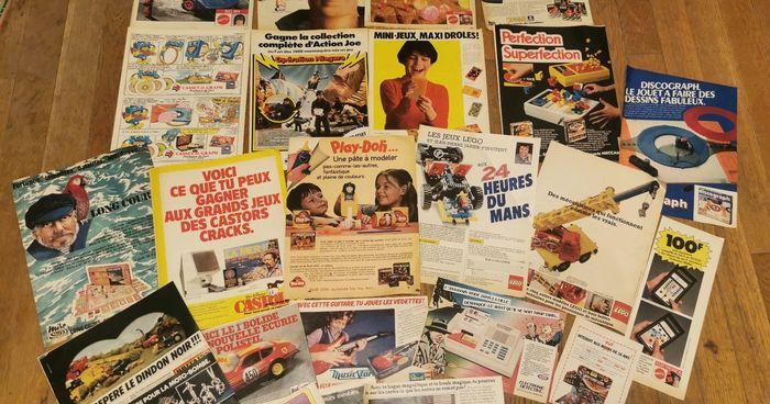 Gros lot anciennes publicités jouets fin 70 - photo numéro 3