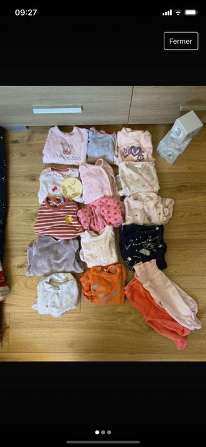 Lot de 14 pyjamas velours + 2 bas de pyjama - photo numéro 1