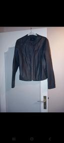 Veste simili cuir Anthracite taille 44