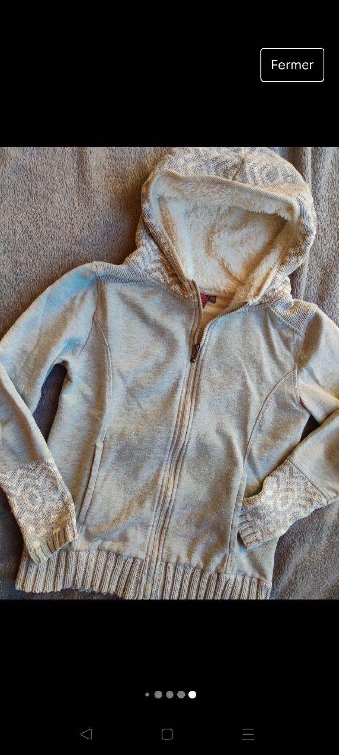 Sweat zippé capuche fourrée 14 ans Bilook
Gris - photo numéro 3