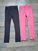 Lot de 2 leggings taille 6 ans bon état