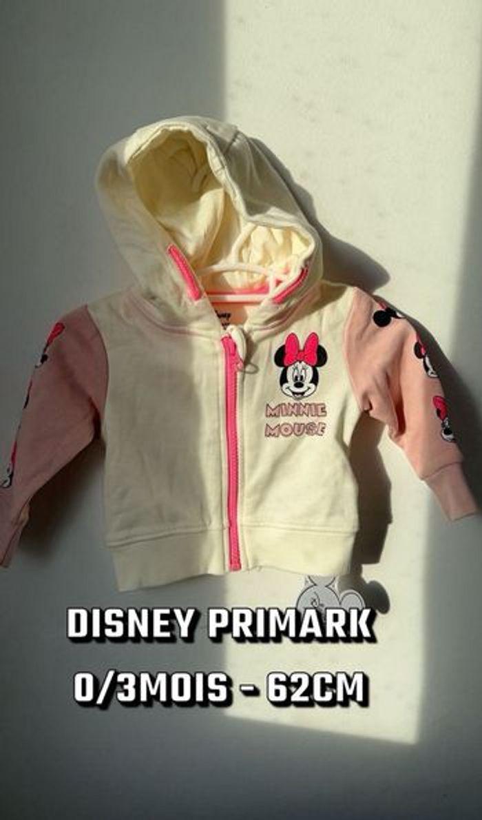 Neuve étiquette Veste gilet zip  Minnie Disney primark Disneyland fille 0/3mois - photo numéro 1