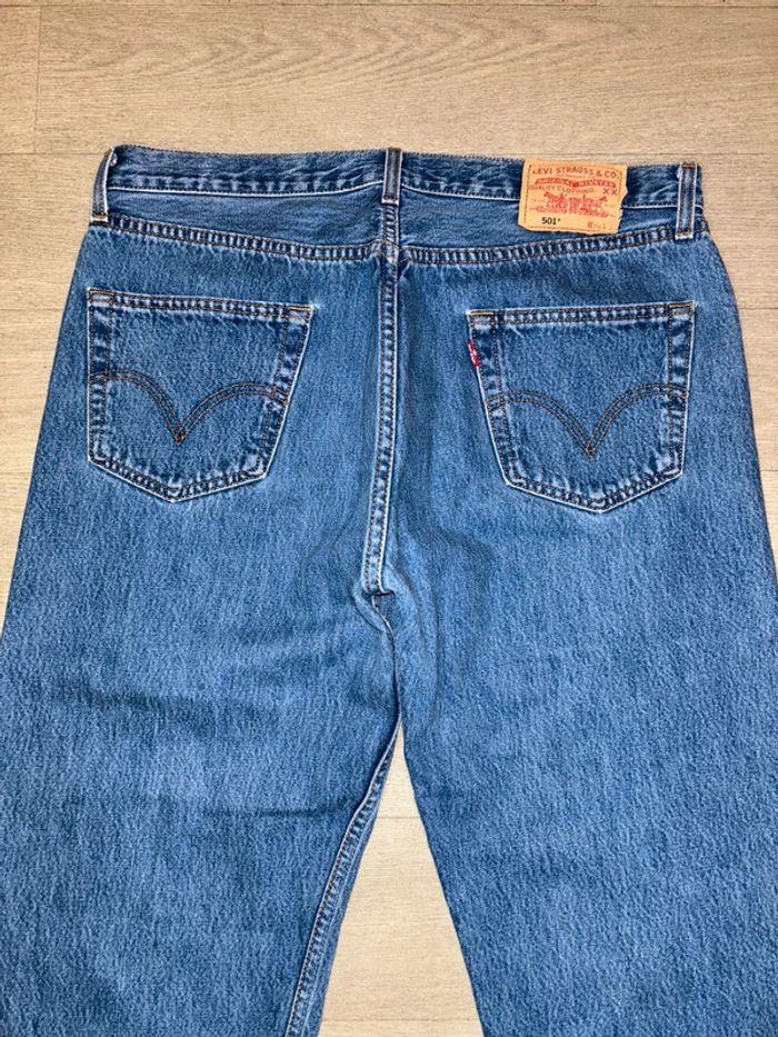 Jean Levi’s 501 Vintage Bleu Droit Taille Haute Moyenne - photo numéro 7