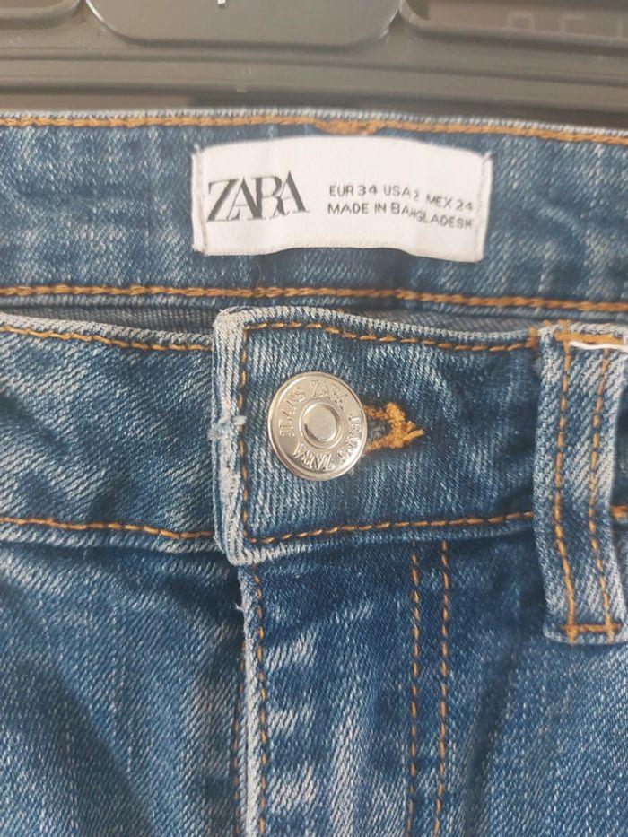 Jeans troué  zara bleu  xs - photo numéro 2