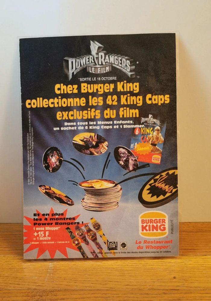 Ancienne publicité cap burger King power rangers - photo numéro 3