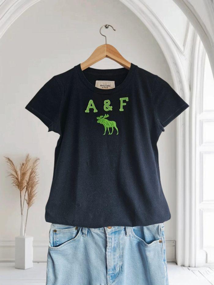 T-shirt marine & vert - Abercrombie & Fitch - photo numéro 1