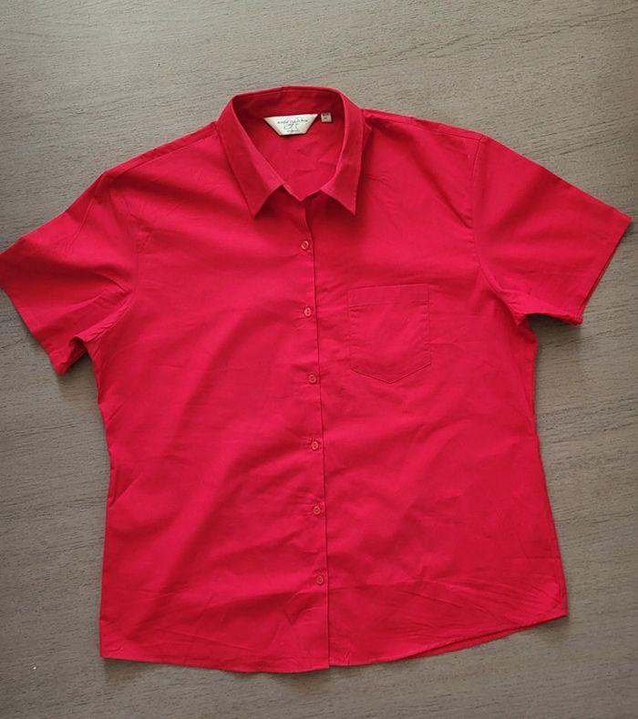 Chemise Manches courtes Rouge pour homme XL - photo numéro 1